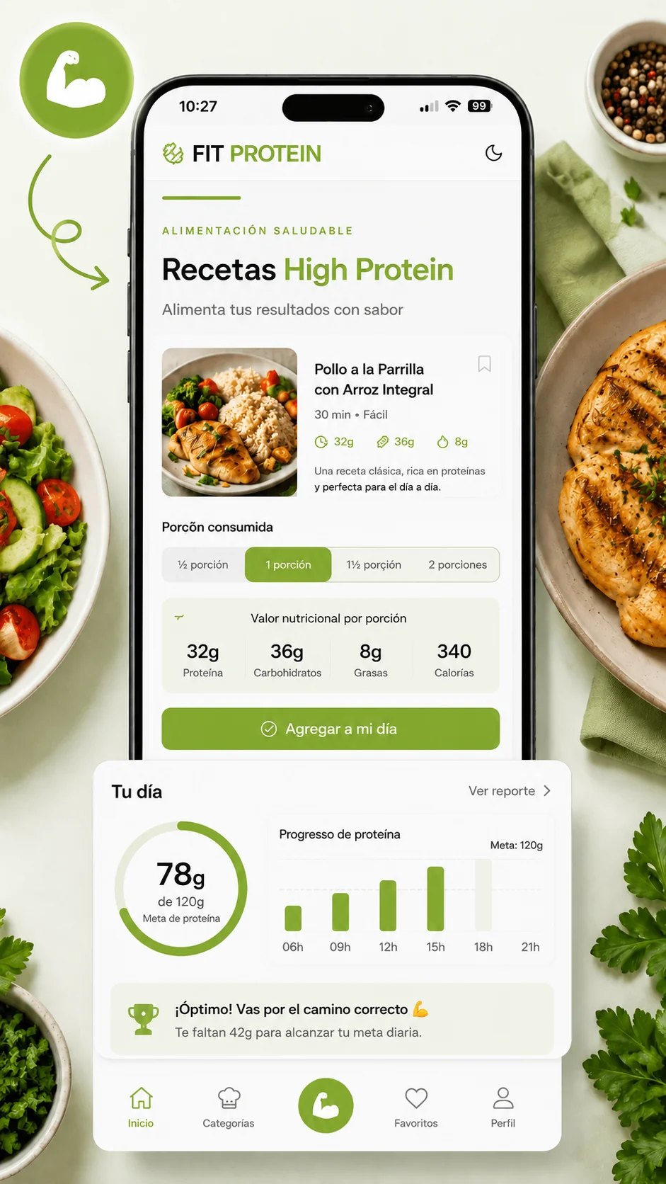 Fit Protein — Contador de Proteína