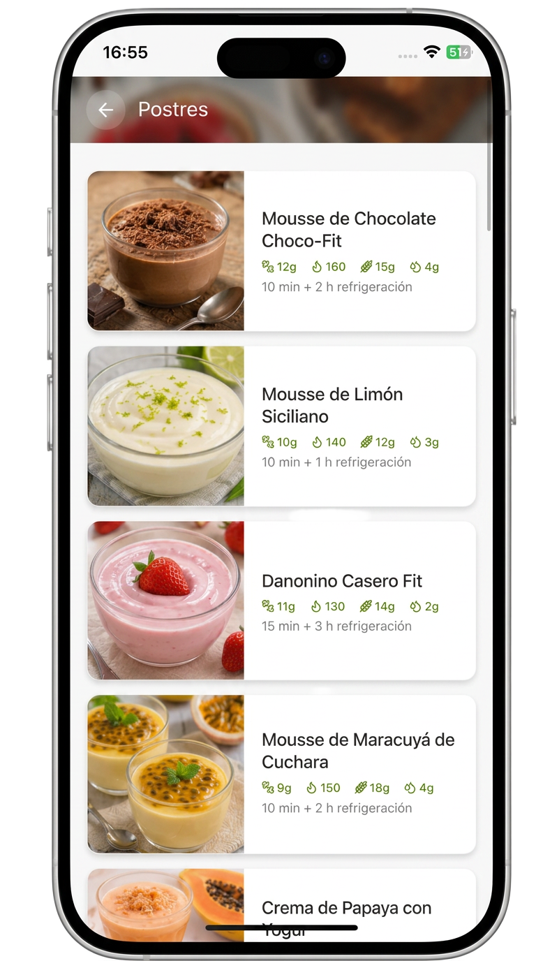 App Fit Protein — Postres