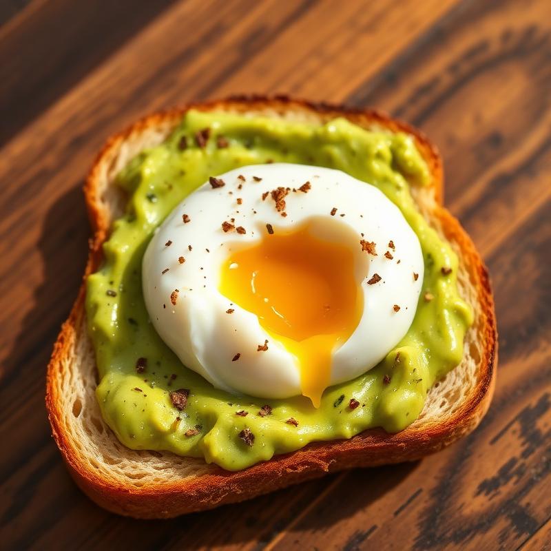 Huevo Poché con Crema de Aguacate